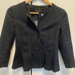 Banana Republic dark denim peplum jacket